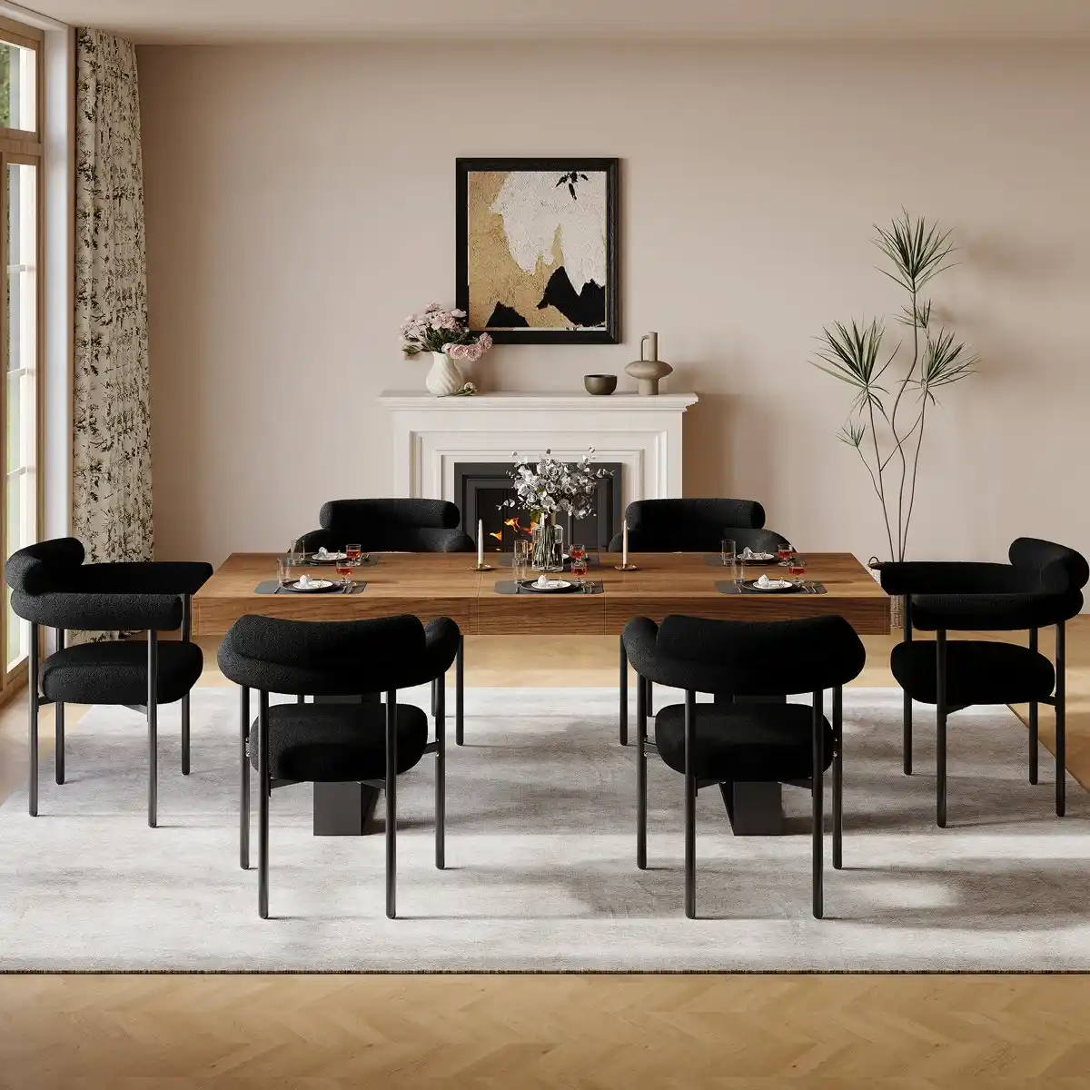 Walnut Extendable 6-Person Dining Set