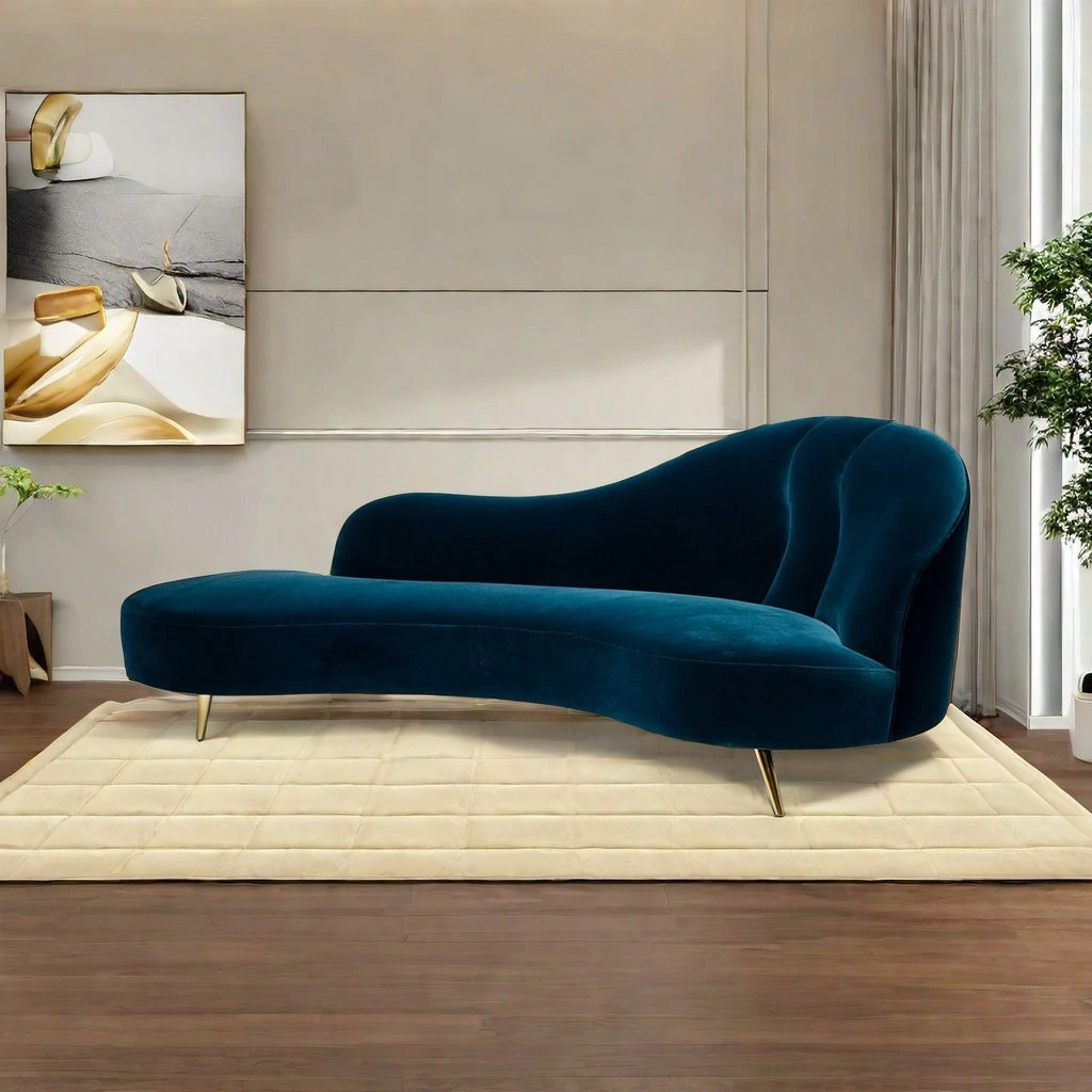 Petal Layered Teal Velvet Deewan