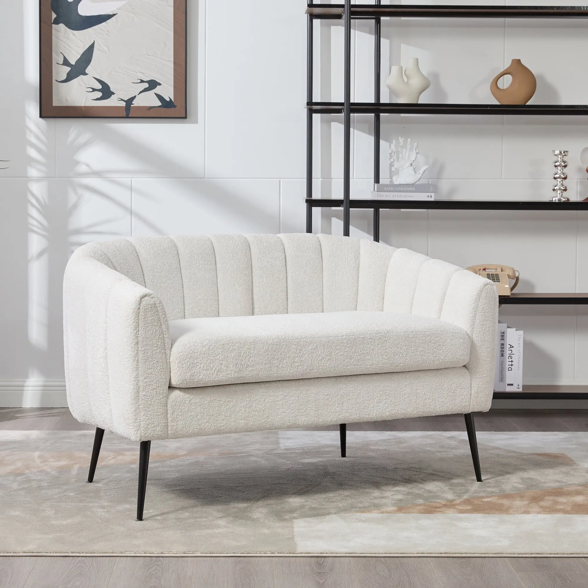 Jopath Mini Channel Tufted Boucle Loveseat