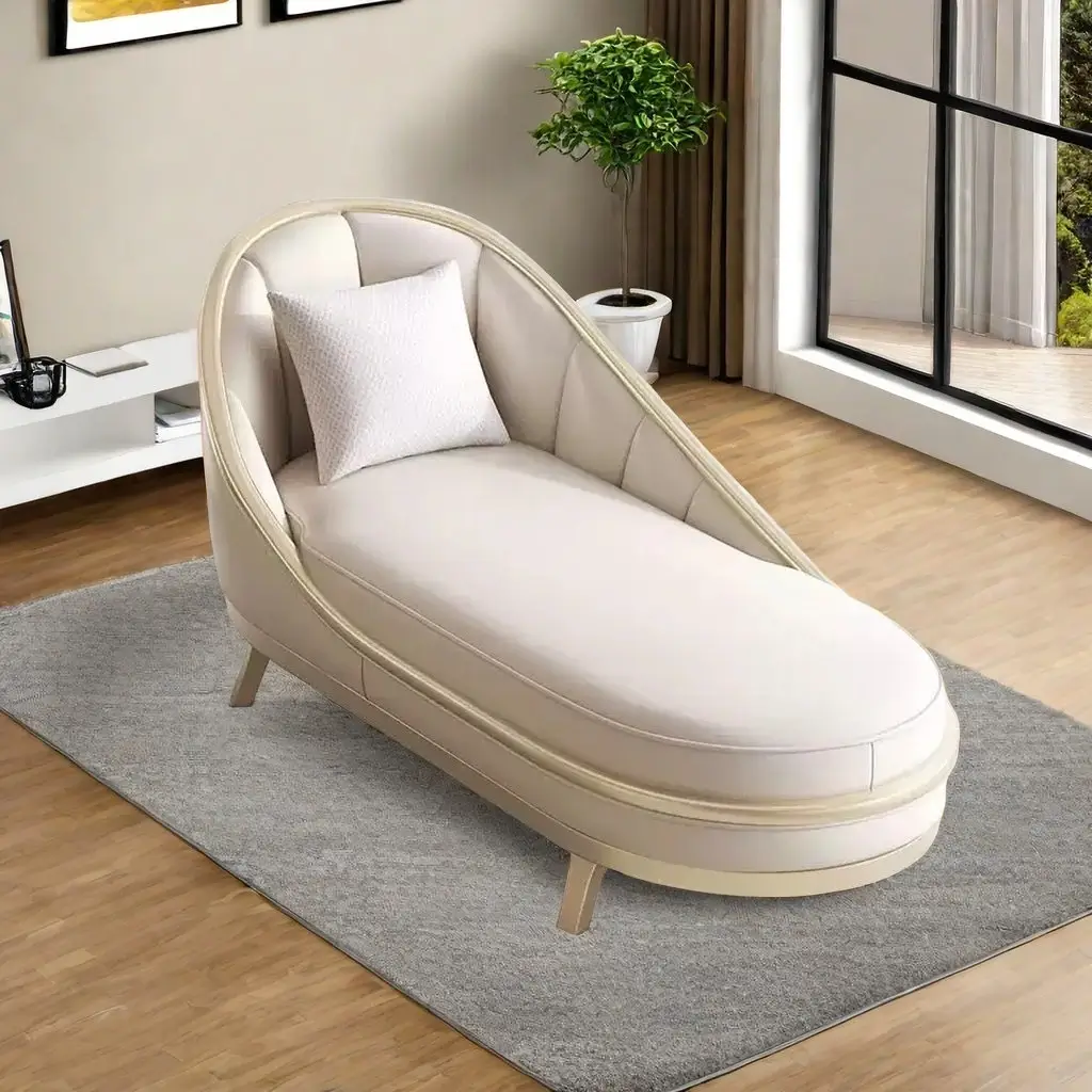 Teardrop Cream Deewan with Champagne Gold Trim