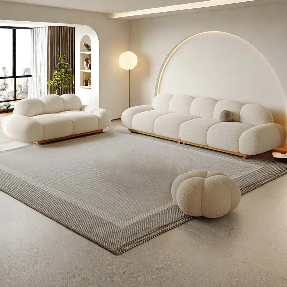 Cream Boucle Ultra-Soft Cloud Set