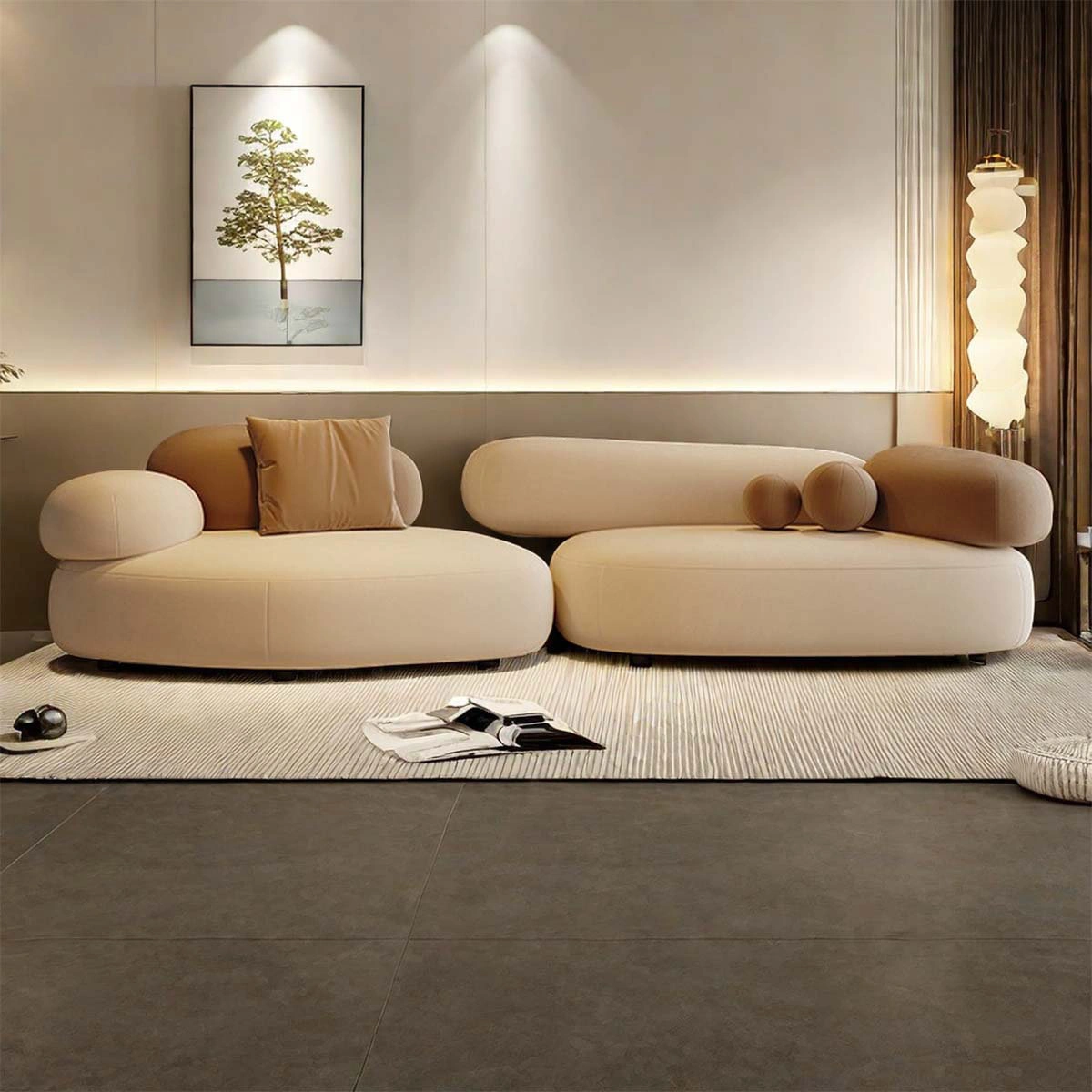 Cream Wabi-Sabi Bubble Modular Sofa